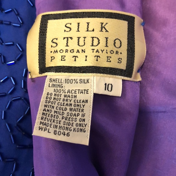 Stunning vintage Silk Studio beaded dress 10P - Picture 11 of 13